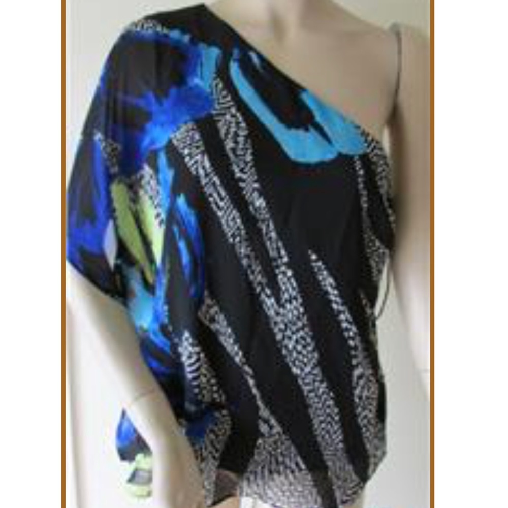 New cache one shoulder top blouse size M